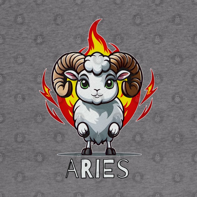 Aries Ram Fire Zodiac Sign by Angelic Gangster